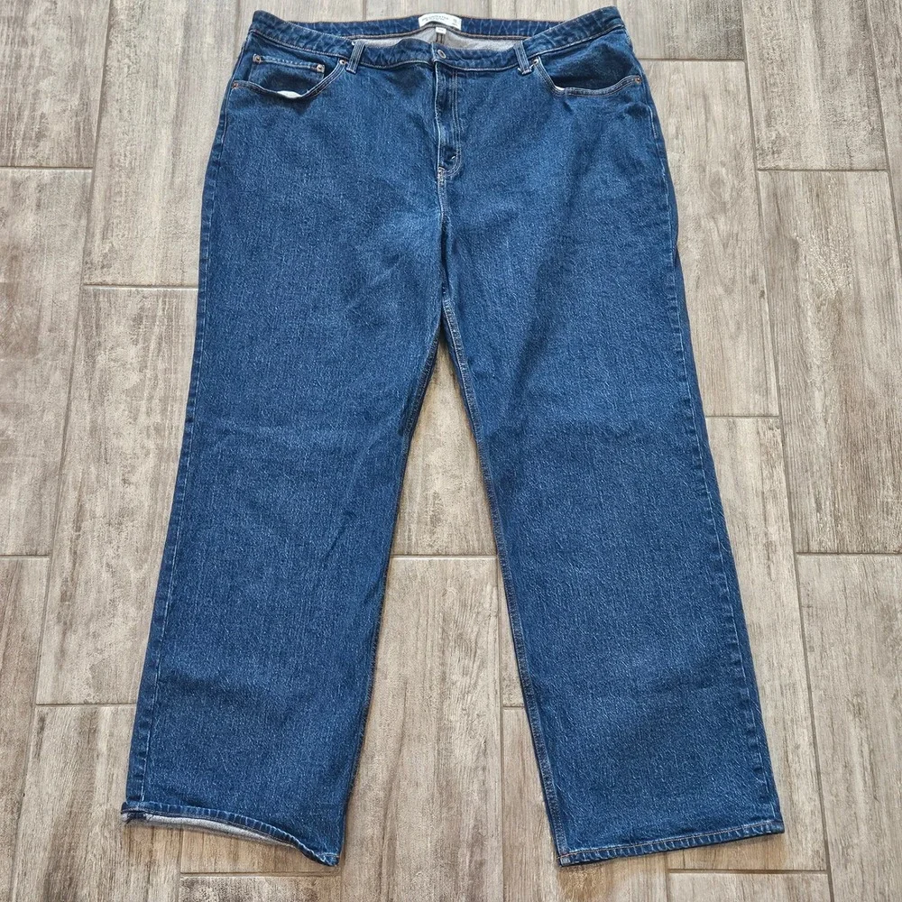 Abercrombie & Fitch 90s Relaxed Jean Women Size 36 Long Curve Love High Rise - Picture 2 of 11